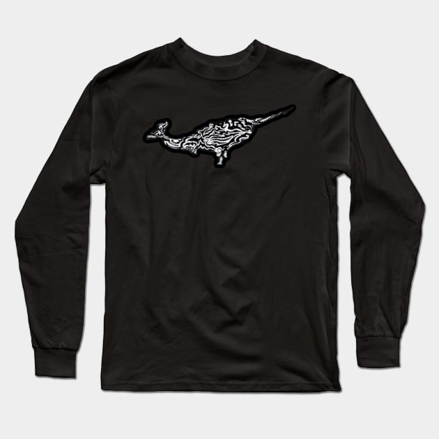 Spirit Narwhal Long Sleeve T-Shirt by Grimmstein